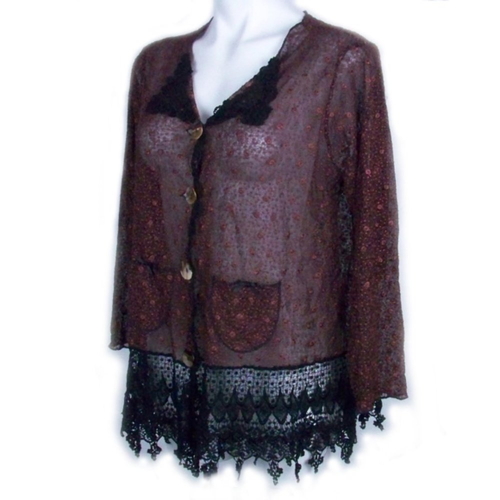 Old Fashioned Lace Top - Bed Jacket